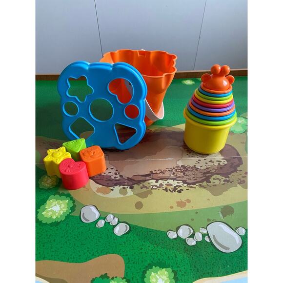 Stacking Cups with Pail and Shape Blocks - Picture 1 of 2